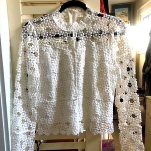 NWT The Light Is Here Eyelet Crochet Top Chicwish